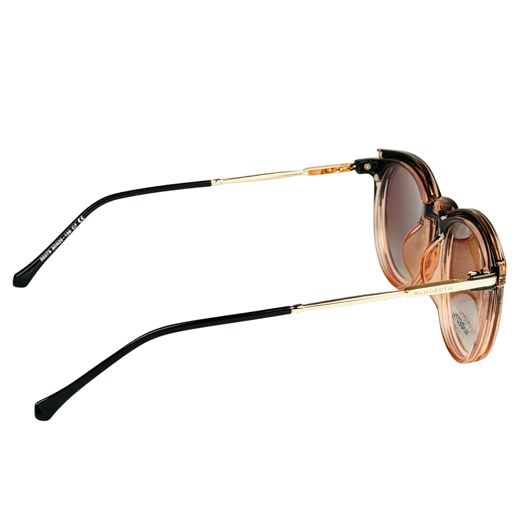 Montura Gafas Mujer Wanderth Clip On Magnetix Con Lentes Solares Polarizados Negro/naranja