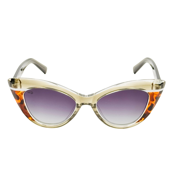 Wanderth Lentes De Sol Feline Color Verde/animal Print Lente Negro Varilla Verde Armazón Verde/animal Print Diseño Casual