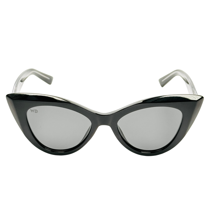 Wanderth Lentes De Sol Feline Color Negro Lente Negro Varilla Negro Armazón Negro/dorado Diseño Casual