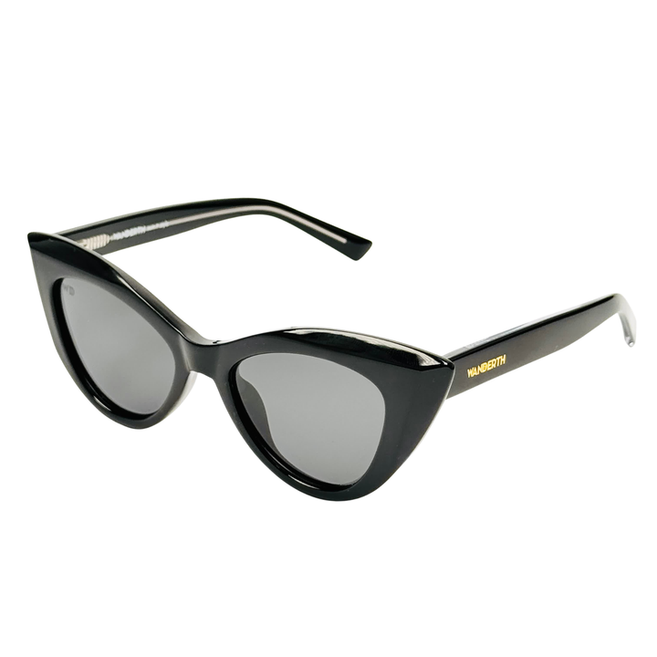 Wanderth Lentes De Sol Feline Color Negro Lente Negro Varilla Negro Armazón Negro/dorado Diseño Casual