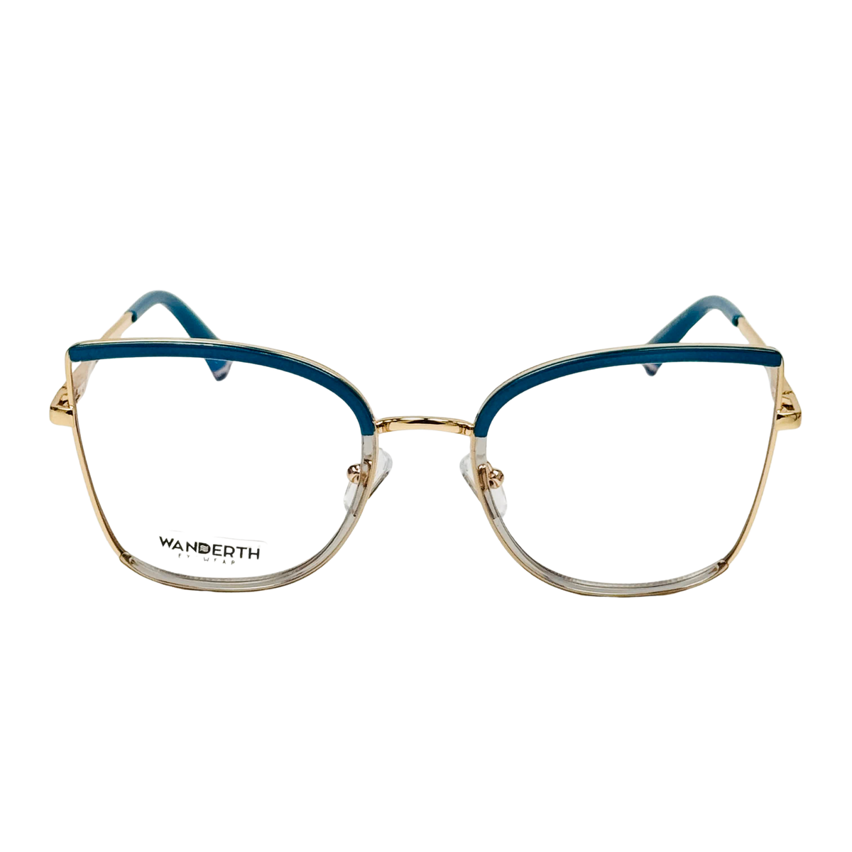 Montura Wanderth Zenya Para Mujer En Dorado, Azul Y Transparente Dorado/azul/transparente