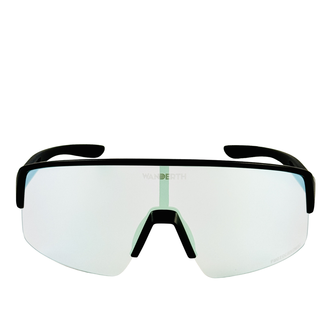 Lentes Deportivos Wanderth Sprint Con Armazón Negro Y Lente Fusion Mirror Agua