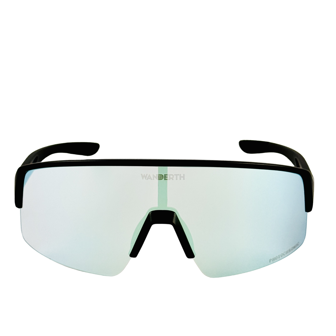 Lentes Deportivos Wanderth Sprint Con Armazón Negro Y Lente Fusion Mirror Agua