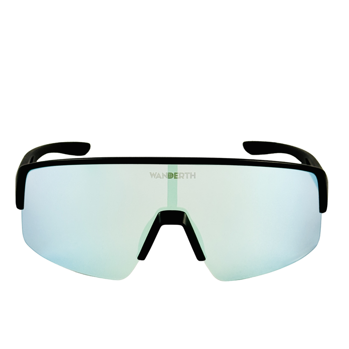 Lentes Deportivos Wanderth Sprint Con Armazón Negro Y Lente Fusion Mirror Agua