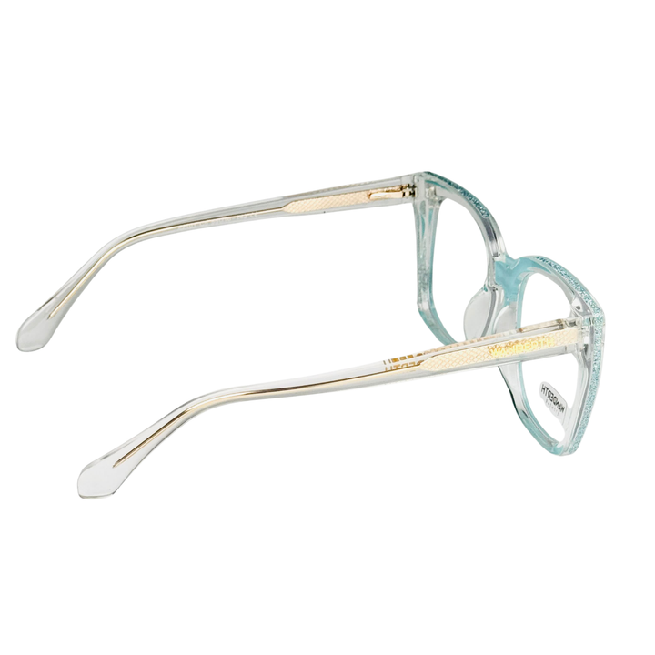 Montura Wanderth Lunea Cuadrada Para Mujer En Acetato Azul/transparente