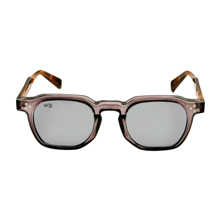 Wanderth Lentes De Sol Horizon Color Gris Lente Gris Varilla Animal Print Armazón Gris Diseño Fashion
