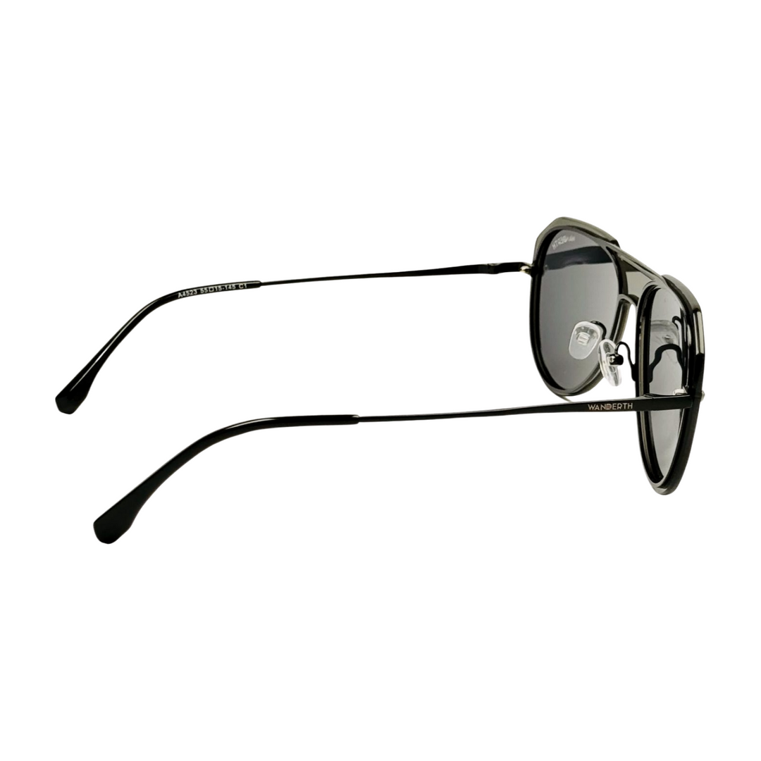 Wanderth Lentes De Sol Aero Color Negro Lente Negro Varilla Negro Armazón Negro Diseño Fashion
