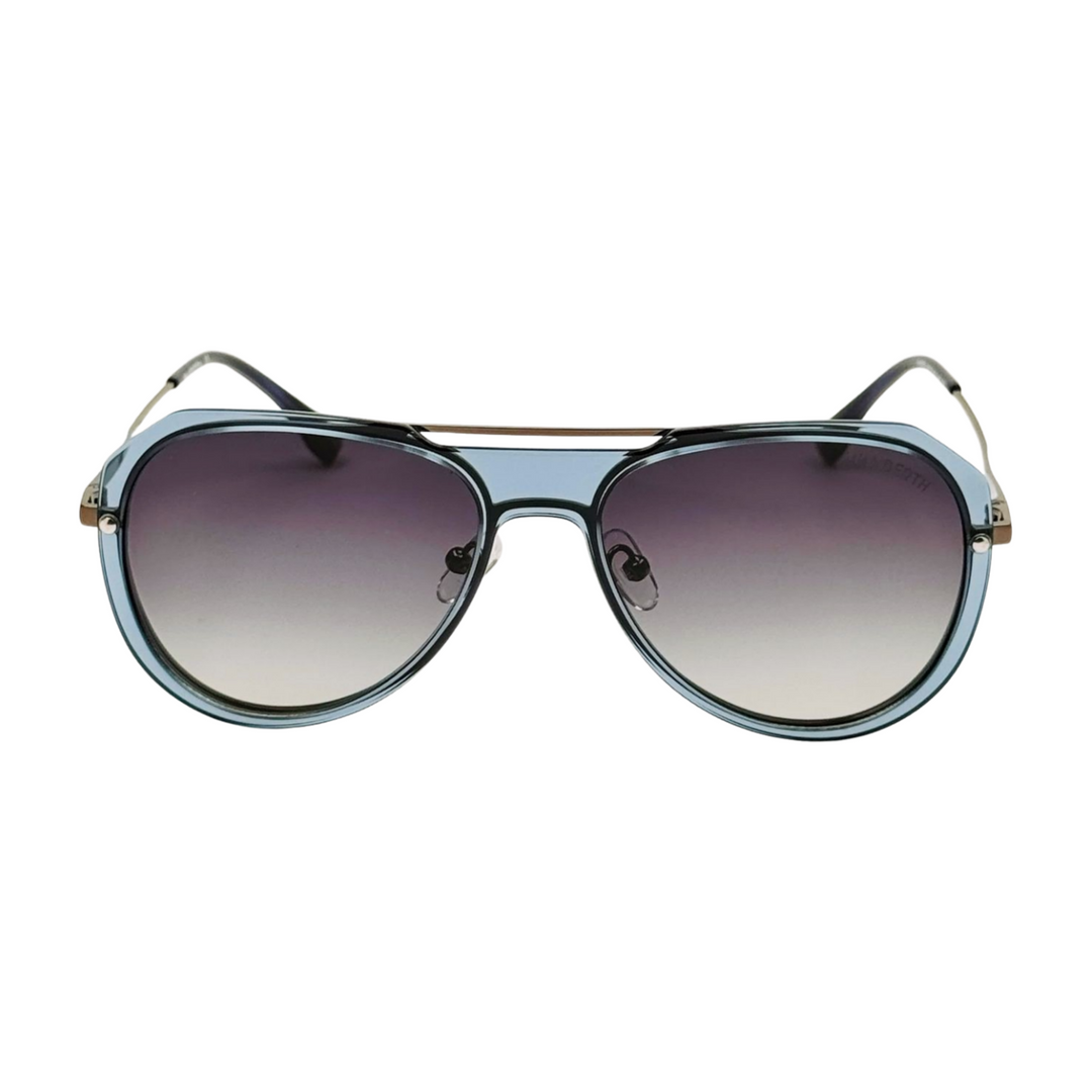 Wanderth Lentes De Sol Aero Color Azul Lente Negro Varilla Metal Armazón Azul Diseño Fashion