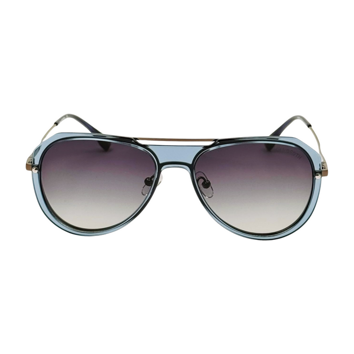 Wanderth Lentes De Sol Aero Color Azul Lente Negro Varilla Metal Armazón Azul Diseño Fashion