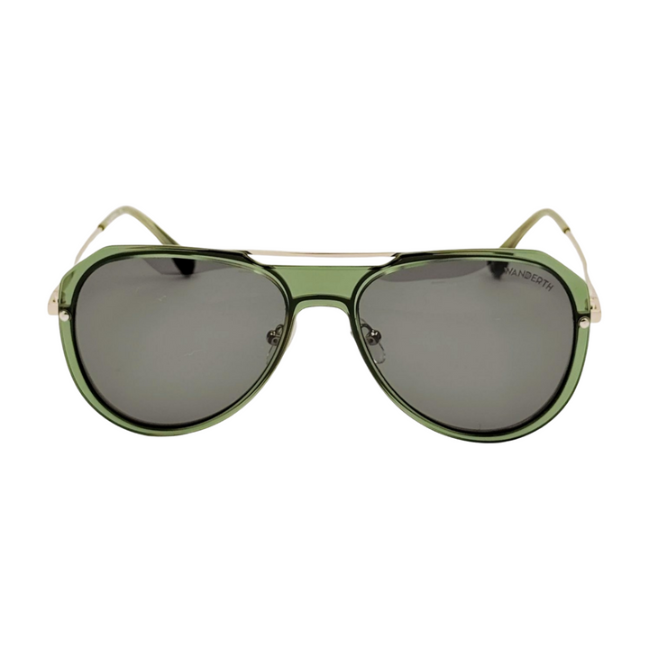 Wanderth Lentes De Sol Aero Color Verde Lente Negro Varilla Plateado Armazón Verde Diseño Fashion