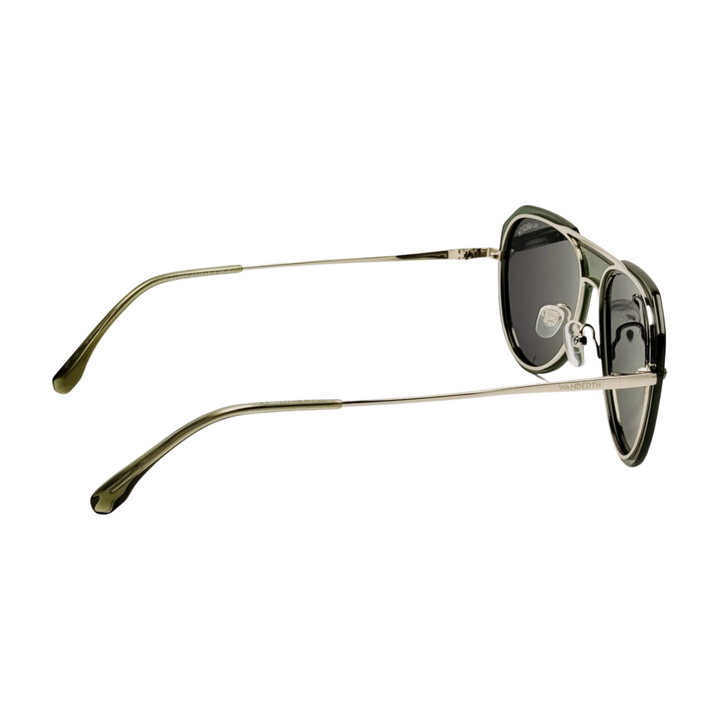 Wanderth Lentes De Sol Aero Color Verde Lente Negro Varilla Plateado Armazón Verde Diseño Fashion
