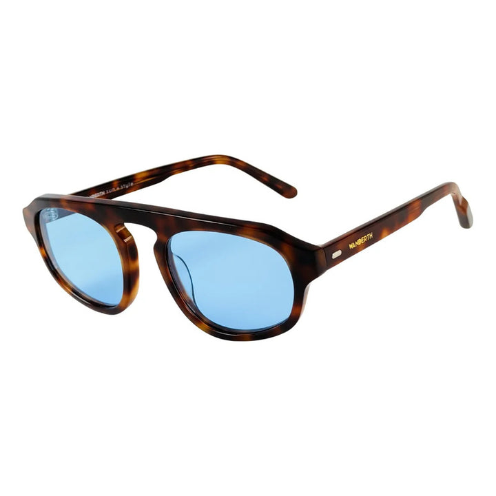 Wanderth Lentes De Sol  Marea Solido Animal Print Azul