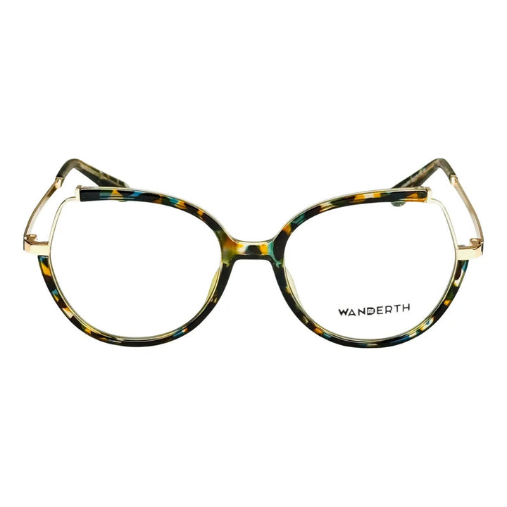 Montura Wanderth Oasis Redonda Metálica Para Mujer Animal Print Y Dorado Animal Print/dorado