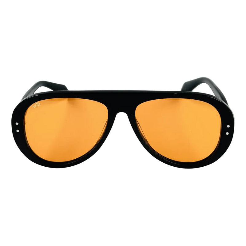 Wanderth Lentes De Sol  Aurel Solido Negro Naranja Claro