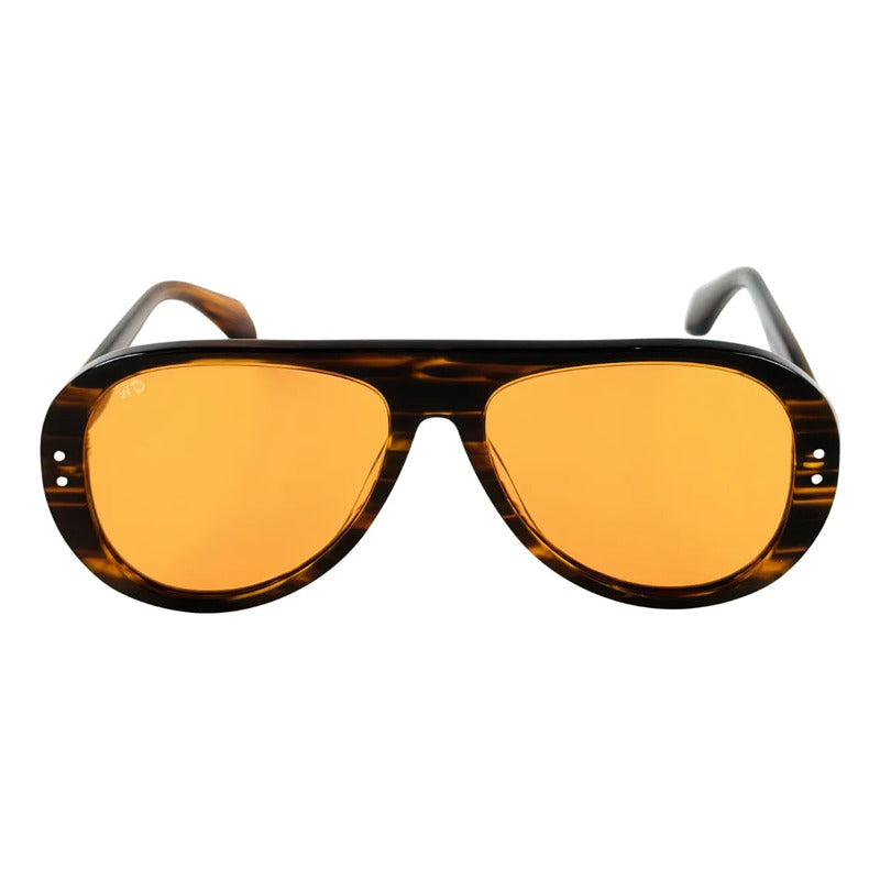Wanderth Lentes De Sol  Aurel Solido Animal Print Naranja Claro