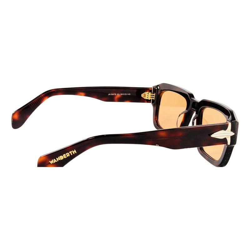 Wanderth Lentes De Sol Capri Solido Animal Print Naranja Claro