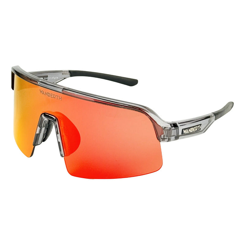 Wanderth Lentes Time Race Fusion Mirror Rojo Gris Oscuro