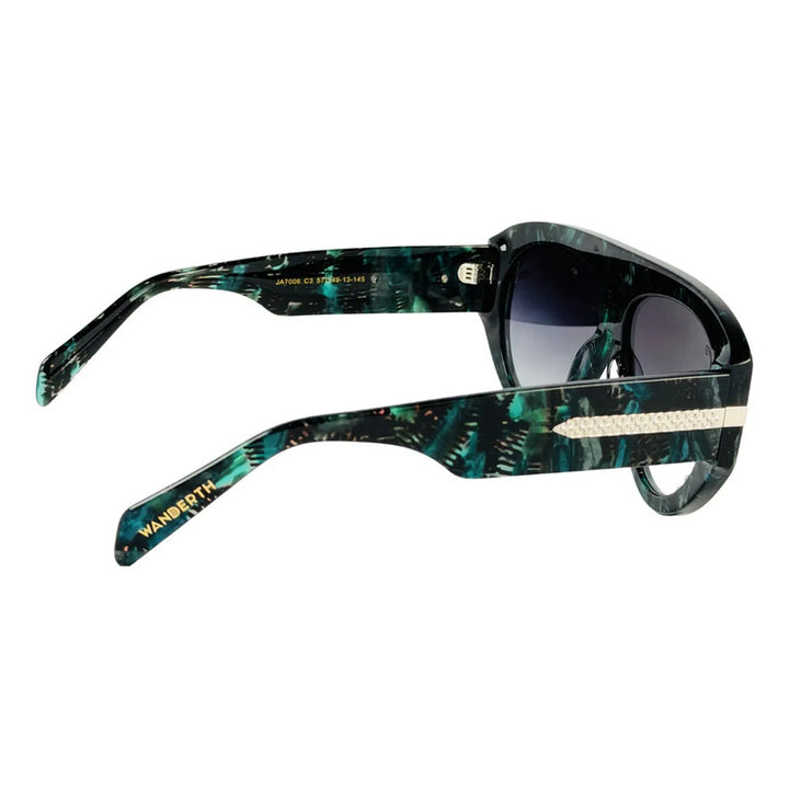 Wanderth Lentes De Sol Neria Degrade Verde Oscuro Violeta Animal Print