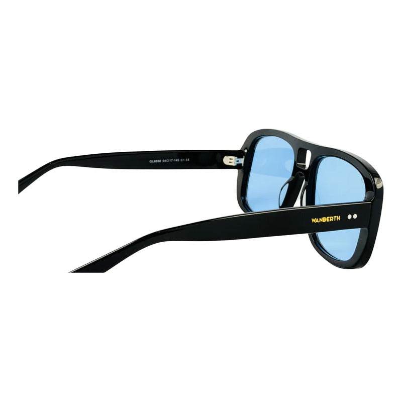 Wanderth Lentes De Sol Savia Solido Negro Azul