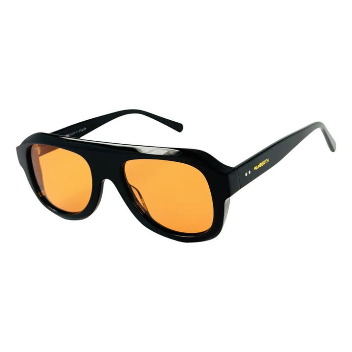 Wanderth Lentes De Sol  Cassis Solido Negro Naranja Claro