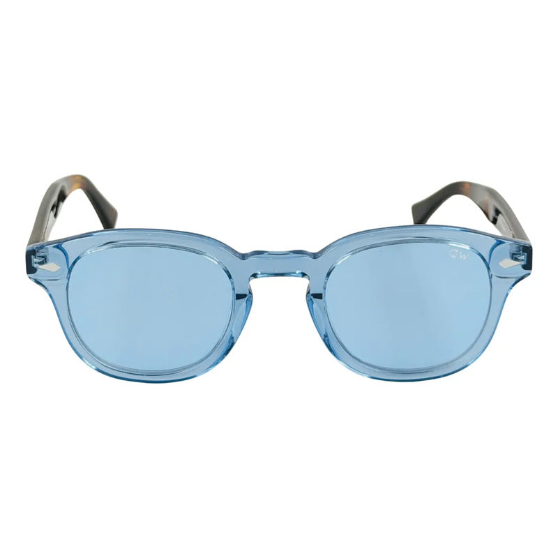 Wanderth Lentes De Sol Tahira Degrade Animal Print Naranja Claro Azul Negro