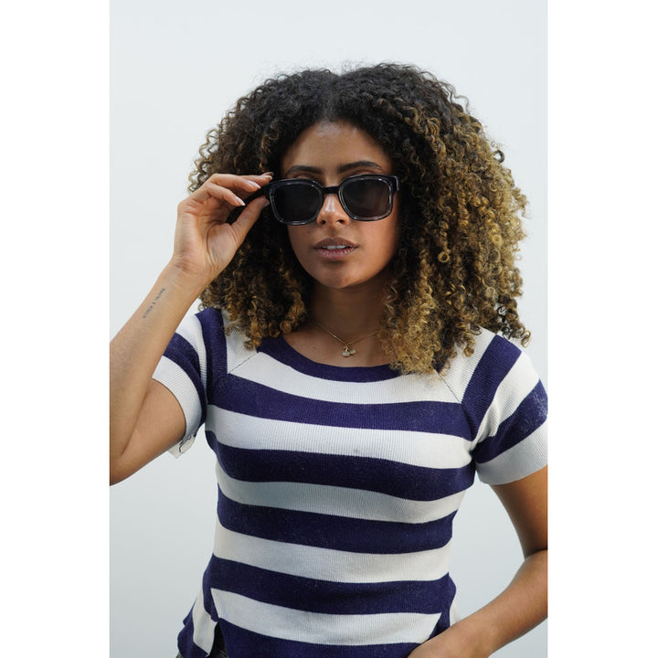 Wanderth Lentes De Sol Valentis Color Negro/gris Lente Negro Varilla Negro Armazón Negro/gris Diseño Fashion