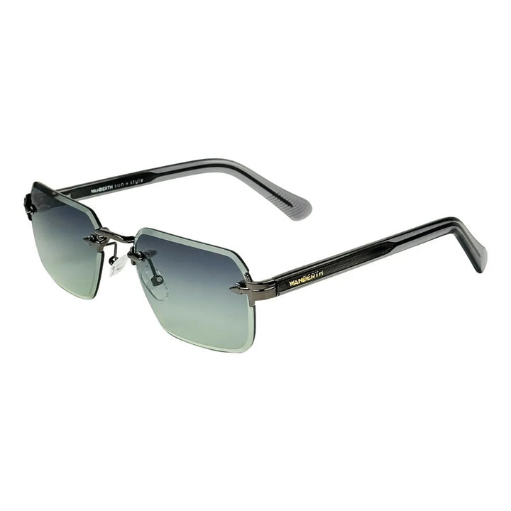 Wanderth Gafas Sol Sunedge Tres Piezas Gris Verde Gunmetal Gris Cristal