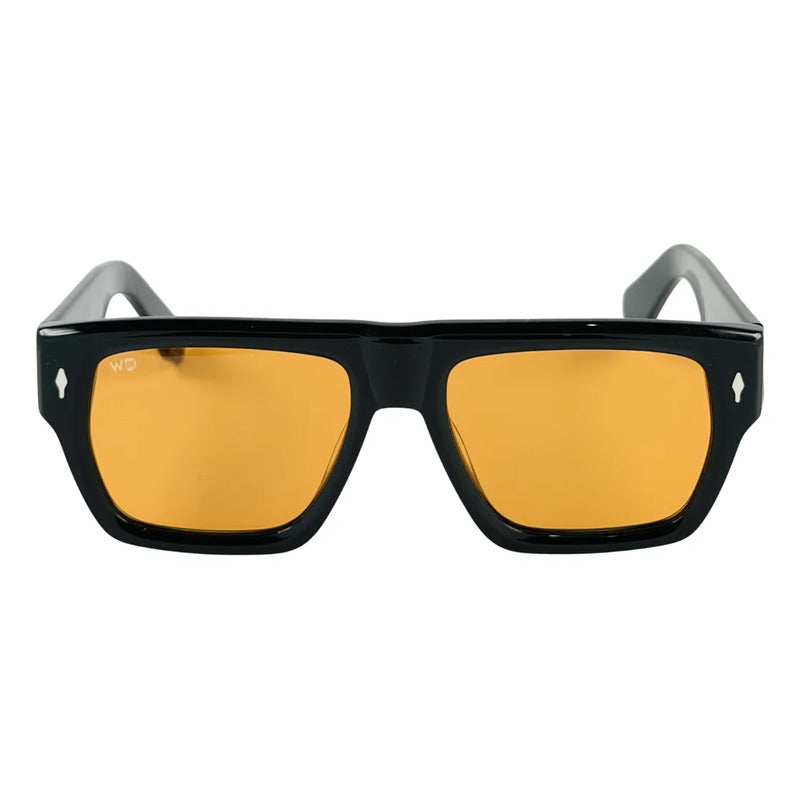 Wanderth Lentes De Sol Sereia Solido Negro Naranja Claro