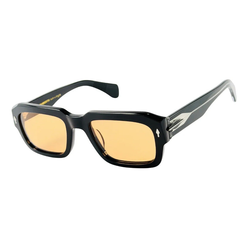 Wanderth Lentes De Sol Capri Solido Negro Naranja Claro