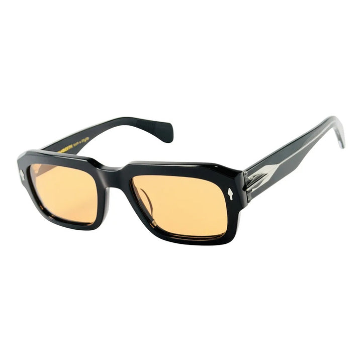 Wanderth Lentes De Sol Capri Solido Negro Naranja Claro