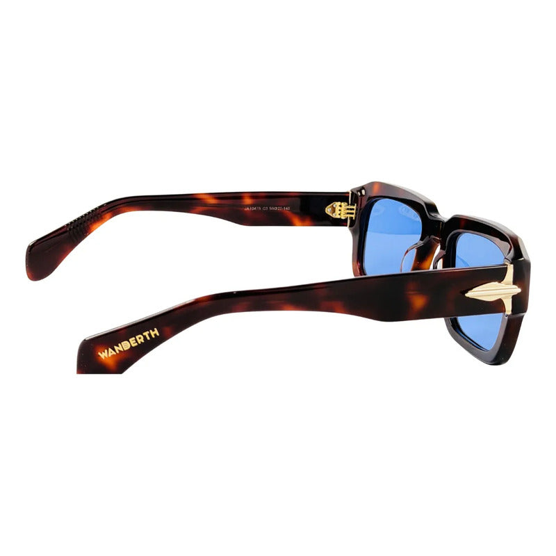 Wanderth Lentes De Sol Capri Solido Animal Print Azul