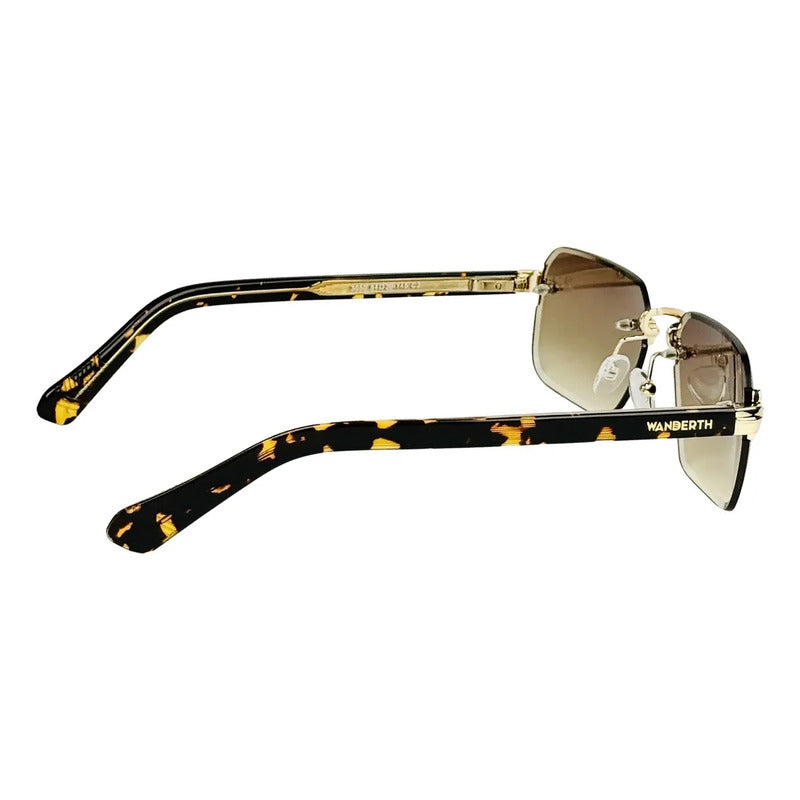 Wanderth Gafas Sol Sunedge Tres Piezas Dorado Marrón Dorado/animal Print
