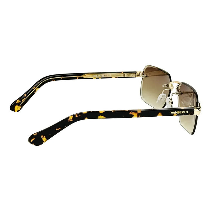 Wanderth Gafas Sol Sunedge Tres Piezas Dorado Marrón Dorado/animal Print