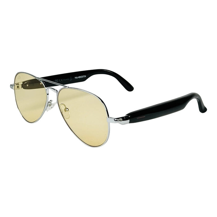 Wanderth Gafas Bluetooth Wavex Solido Plateado Ámbar Negro