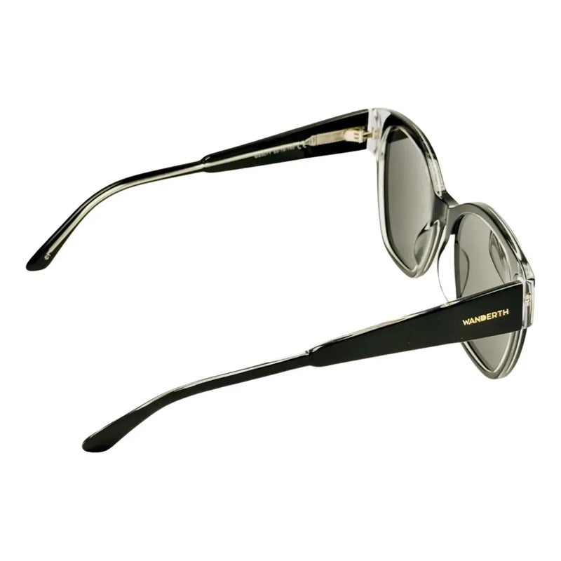 Wanderth Lentes De Sol Zeld Color Negro/transparente Lente Negro Varilla Negro Armazón Negro/transparente Diseño Fashion
