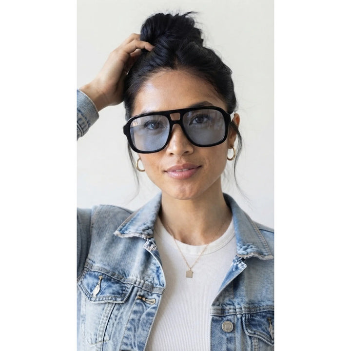 Wanderth Lentes De Sol Savia Solido Negro Azul