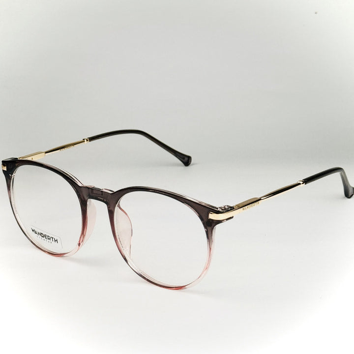 Montura Gafas Clip On Magnetix Wanderth Para Mujer, Redonda, Gris Degrade Y Rosa Gris Degrade/rosa