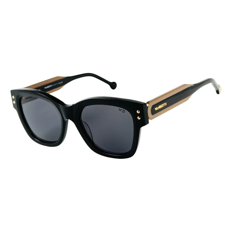 Wanderth Lentes De Sol Esme Solido Negro Gris