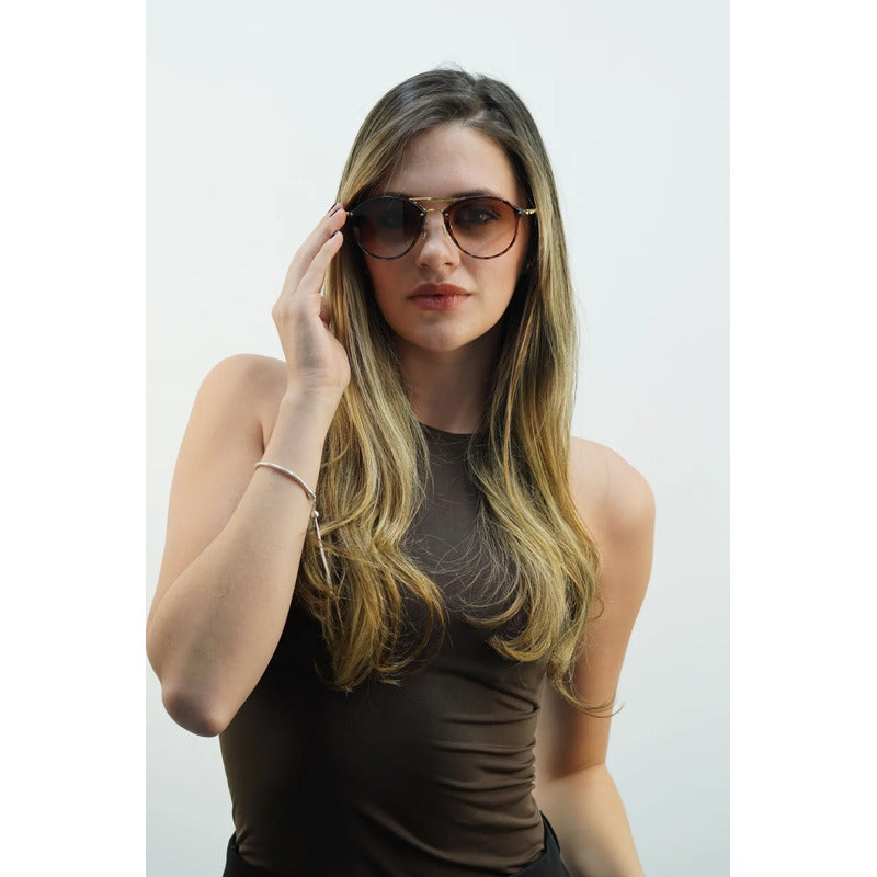 Wanderth Gafas Sol Luminox Fashion Animal Print Marrón Claro