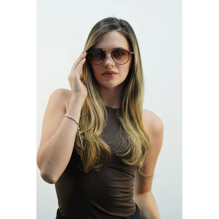Wanderth Gafas Sol Luminox Fashion Animal Print Marrón Claro