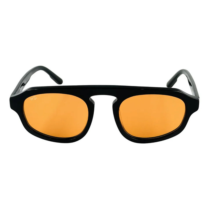 Wanderth Lentes De Sol  Marea Solido Negro Naranja Claro