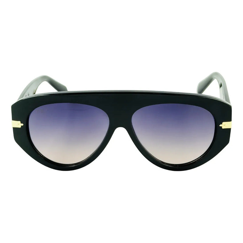 Wanderth Lentes De Sol Neria Degrade Animal Print Violeta Negro