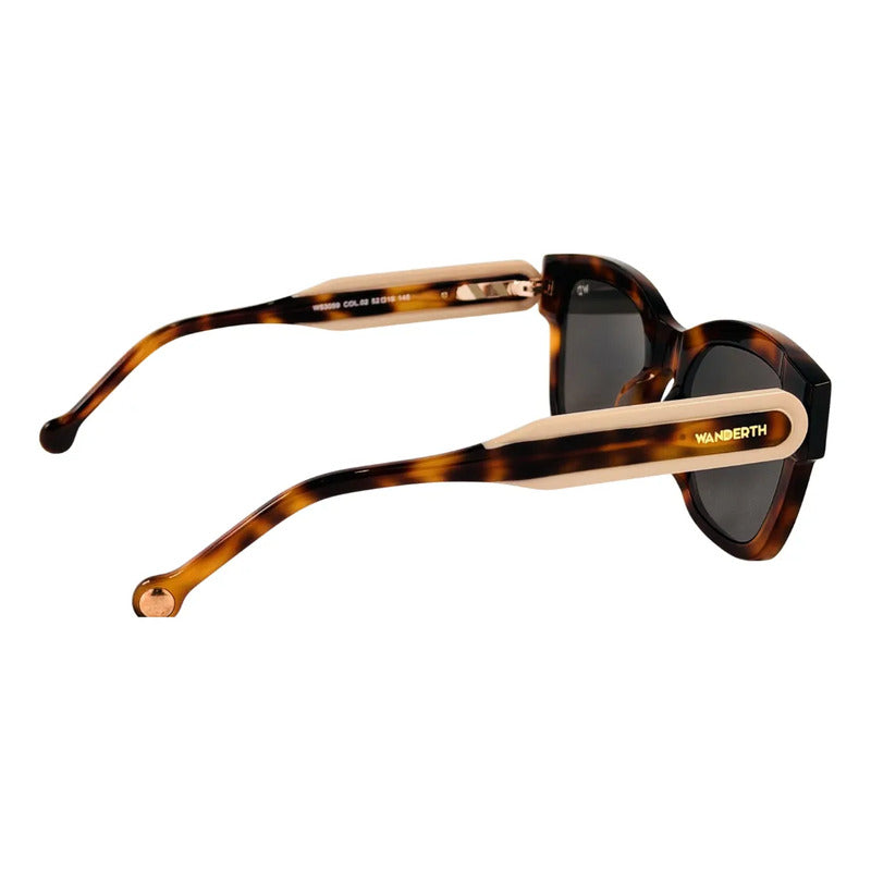Wanderth Lentes De Sol Esme Solido Animal Print Gris