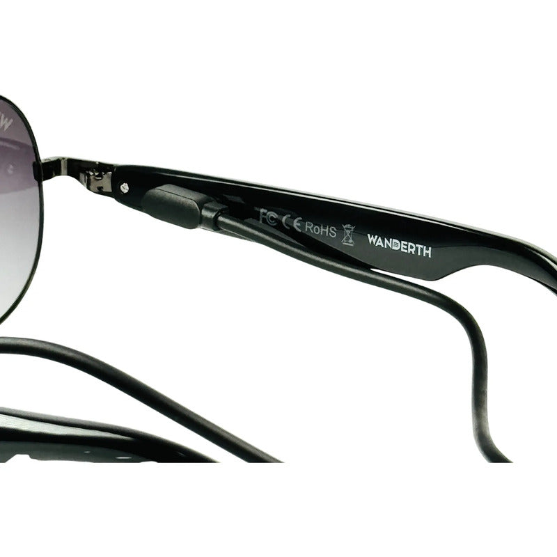Wanderth Gafas Bluetooth Bluesync Solido Plateado Verde Negro