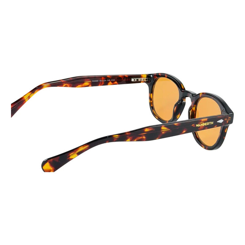 Wanderth Lentes De Sol Tahira Solido Animal Print Naranja Claro Negro