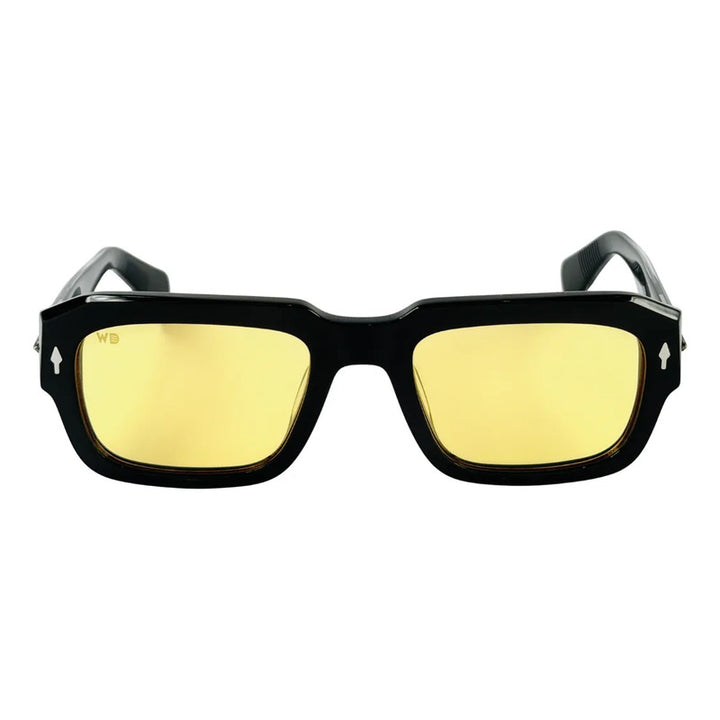 Wanderth Lentes De Sol Capri Solido Negro Amarillo