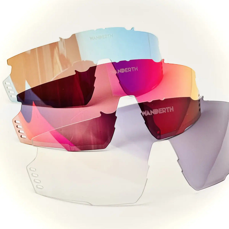 Gafas Deportivas Wanderth Giro 2 Fotocromáticas Y Uv400 Con 3 Lentes, Negras Agua Negro