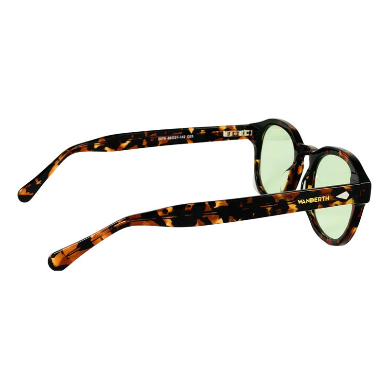 Wanderth Lentes De Sol  Maeli Solido Animal Print Verde