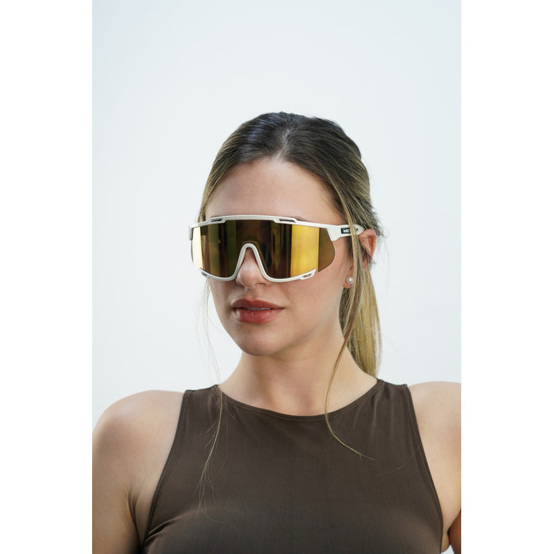 Lentes Wanderth Giro Para Ciclismo Con 3 Lentes, Fotocromático Y Armazón Negro Plateado