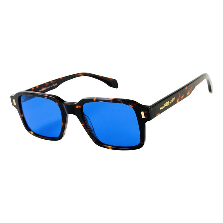 Wanderth Lentes De Sol Niza Solido Animal Print Azul